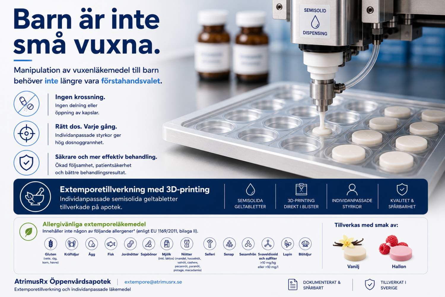Barn är inte små vuxna – varför manipulation av vuxenläkemedel inte alltid är den bästa lösningen