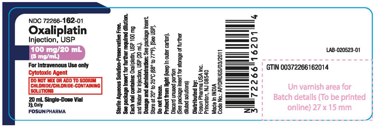 Oxaliplatin 100 mg/ 20ml single dose vial 20ml