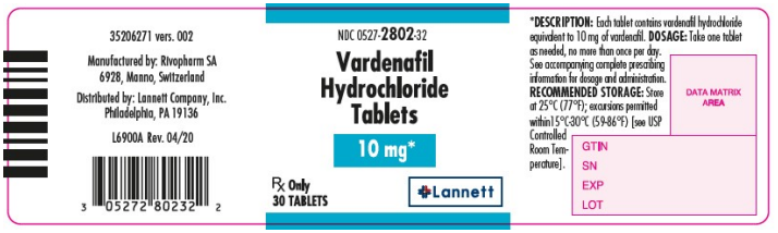 Vardenafil HCL 10mg 30 tabs