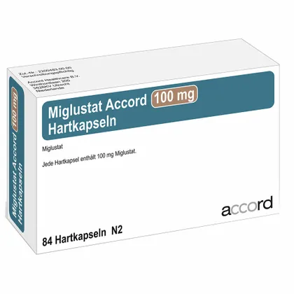 Miglustat Accord 100mg 84 caps