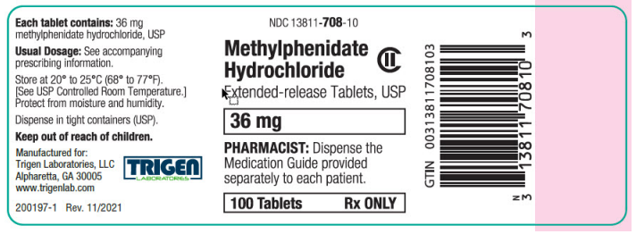 Methylphenidate hcl 36mg 100 ER tabs (Narkotika)