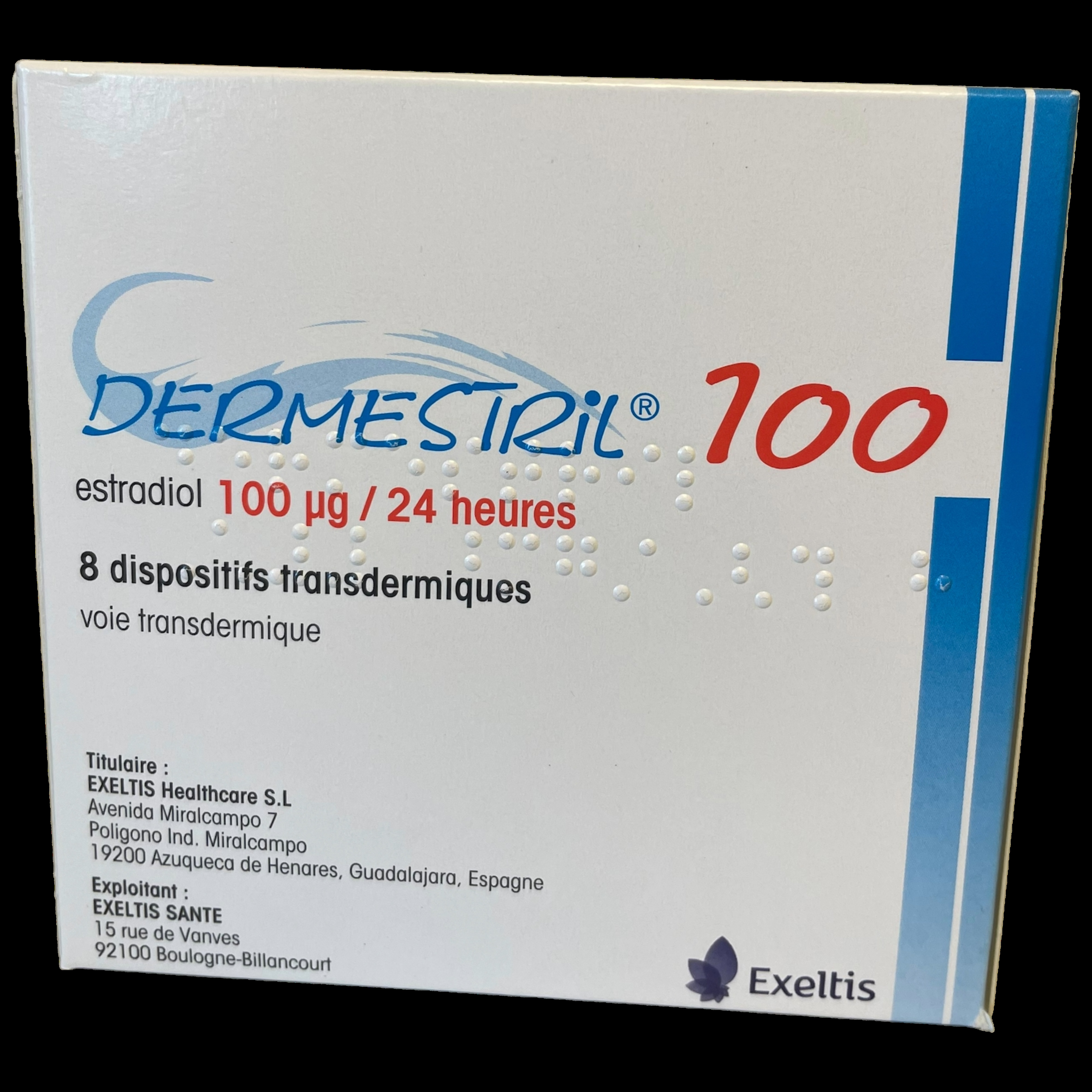 Dermestril 100mcg/24h 8 transdermal patches (FR)