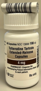 Tolterodine tartrate 4mg 90 extended release caps