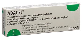 Adacel® suspension for injection, 1 st pre-filled syringe (with needle)