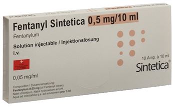 Fentanyl Sintetica 0,5 mg/10 ml Amp. 10 x 10 ml (Narkotika)