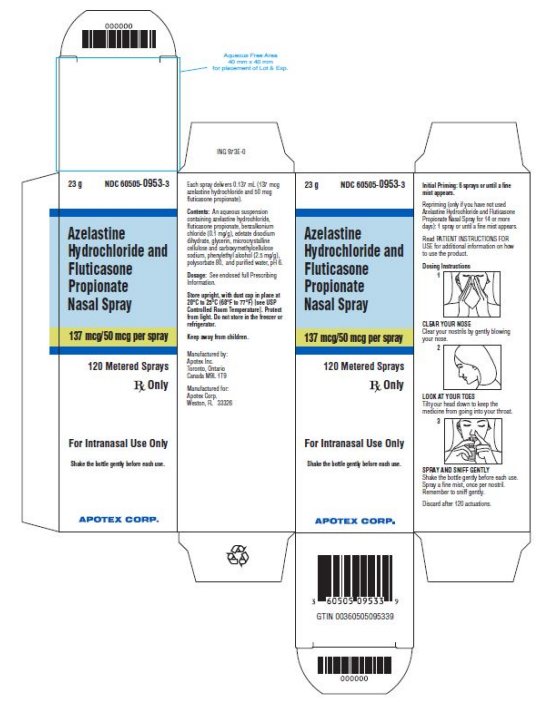 Azelastine hydrochloride and fluticasone propionate 137mcg+50mcg/spray 120 doser