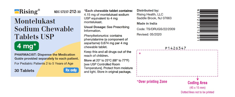 Montelukast 4mg chewable tabs 30st