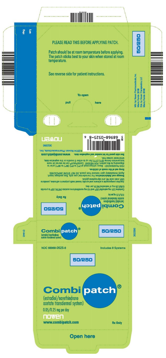 CombiPatch® 50/250 (0,05/0,25mg per day) 8 extended release transdermal system patch
