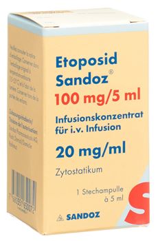 Etoposid Sandoz® 100mg/5ml (20mg/ml) 5 ml vila, concentrate for solution for infusion