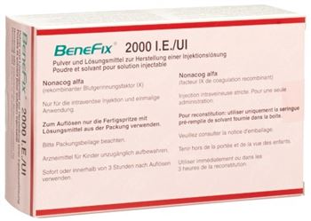 BeneFIX® 2000 I.E. 1 vial, powder and solvent for solution for injection (Switzerland)