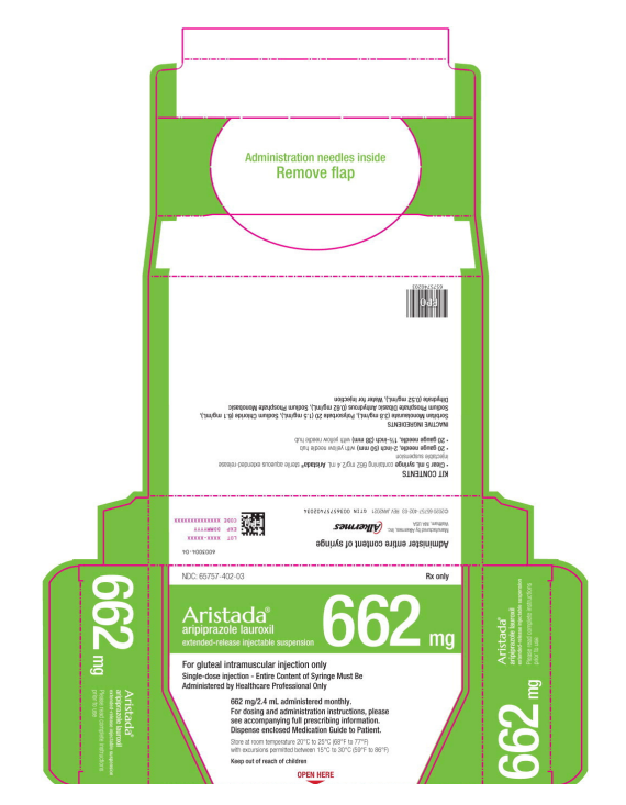 Aristada, 662 mg/2.4 ml extended release suspension for injection