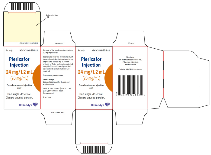 Plerixafor 24mg/1,2ml 1 vial, solution for injection