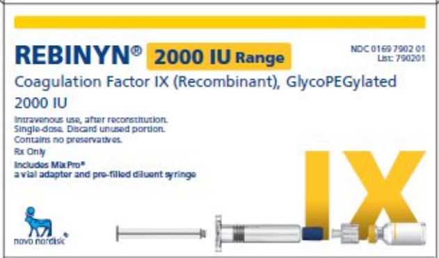 REBINYN® 2000 IU Range Powder Vial with MixPro Diluent Syringe, 1 st