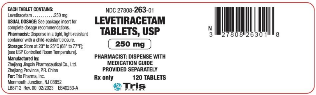 Levetiracetam Tablets, USP 250 mg, 120 st