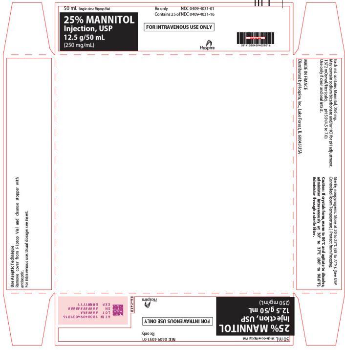 Mannitol 25% (250mg/ml) 25x50 ml vial, solution for injection