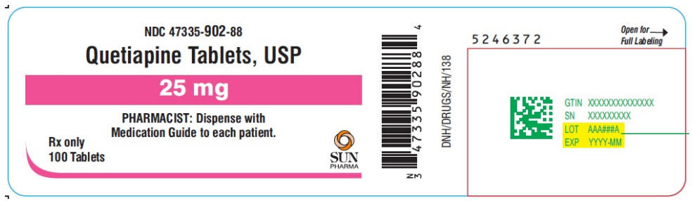 Quetiapine fumarate 25mg 100 film-coated tabs