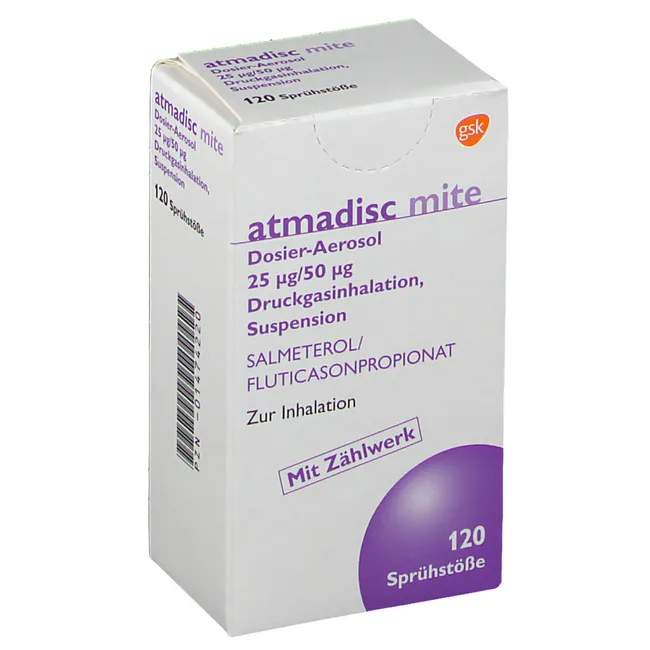 atmadisc Dosier-Aerosol 25mcg/50mcg 120 doser, suspension for inhalation
