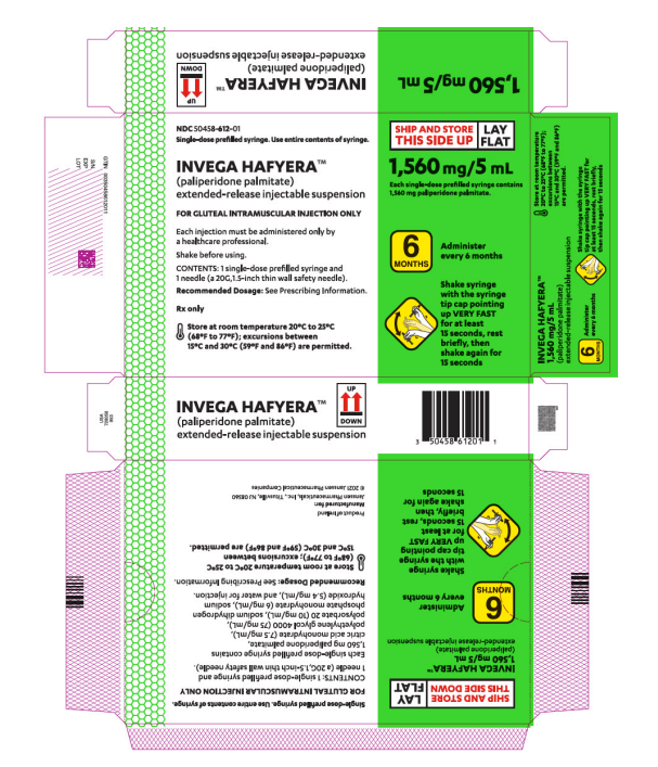 Invega hafyera, 1560/5 ER, extended release susp for inj (1 injektion var 6:e månad)