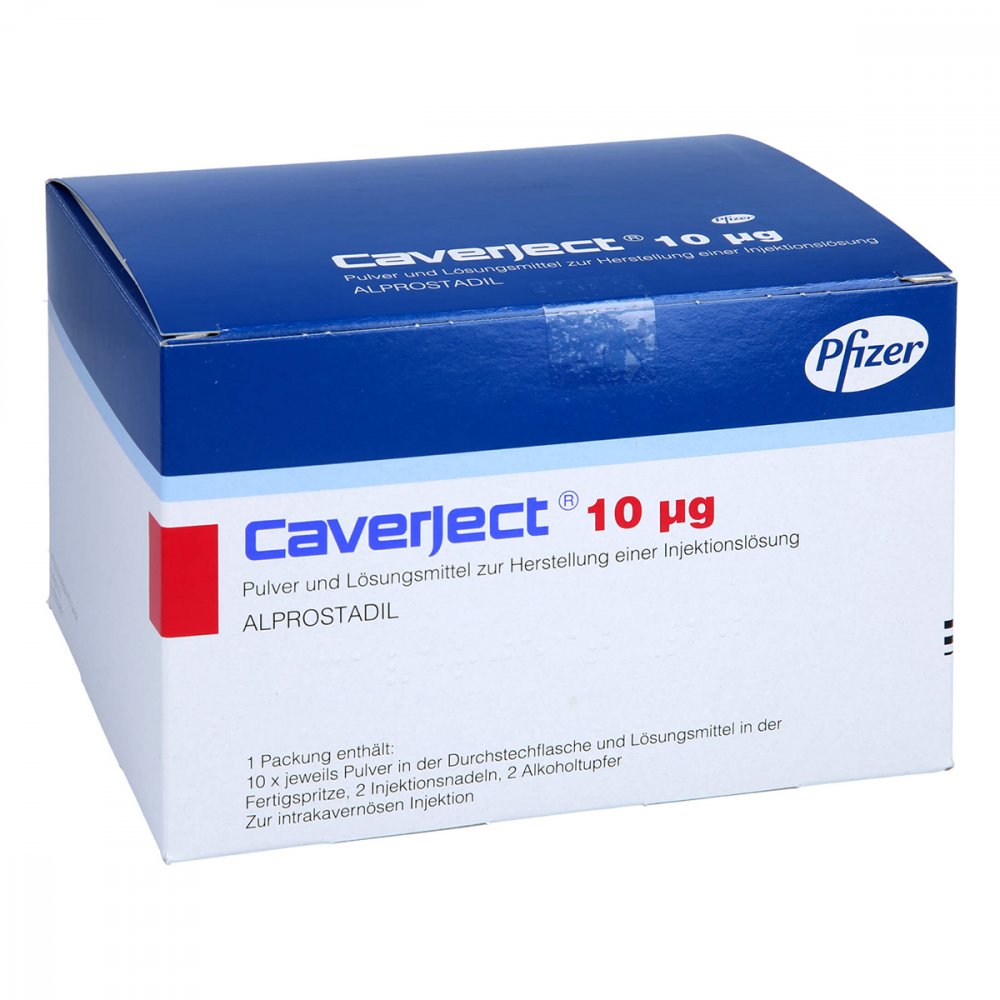 Caverject 10 mcg 10 kits (vial + pre-filled syringe with solvent)