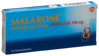 Malarone 250/100 mg 12 film-coated tabs