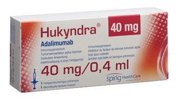 Hukyndra® 40mg/0,4ml, solution for injection in prefilled syringe