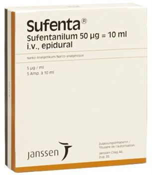 Sufenta Inj Lös 5 mcg/ml 5 Amp 10 ml (Narkotika)