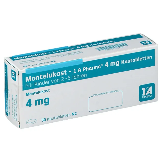 Montelukast - 1 A Pharma 4mg 50 chewable tabs