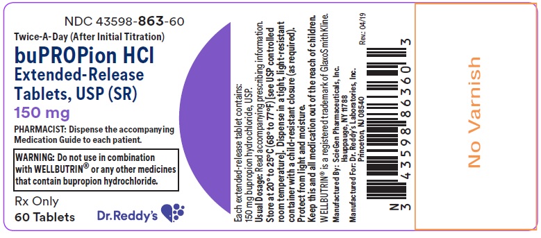 Bupropion HCl SR 150mg 60 tabs