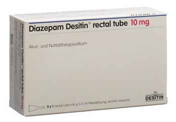 Diazepam Desitin® rectal tube 10 mg (10mg/2,5ml), 5 x 2.5 ml (Narkotika)