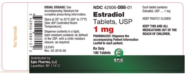 Estradiol 1mg 100 tabs