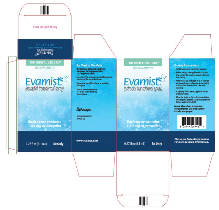 Evamist 1,53mg/spray 56 doses, transdermal spray