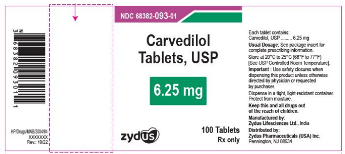 Carvedilol 6,25mg 100 tabs