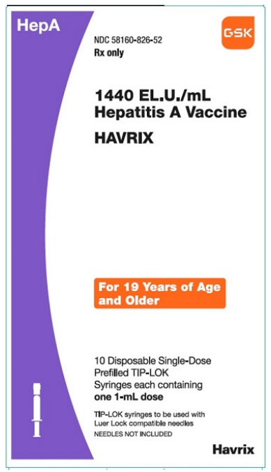 Havrix 1440 10st pre-filled syringe without needle (US)