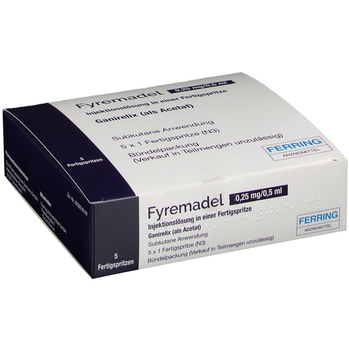 Fyremadel 0,25mg/0,5ml 5x0,5ml, solution for injection in prefilled syringe