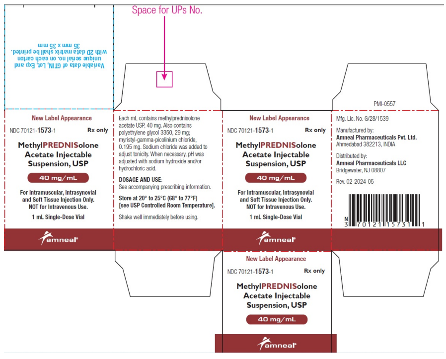 Methylprednisolone acetate 40mg/ml 1 ml vial, suspension for injection