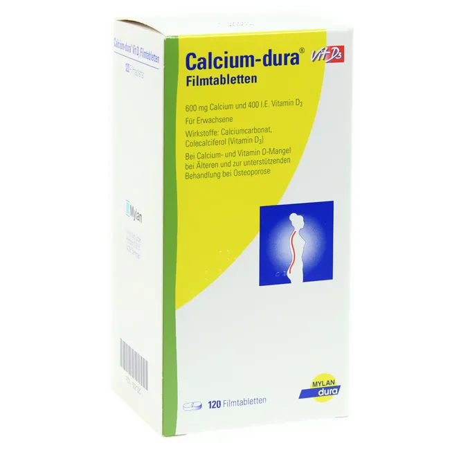 Calcium-dura® Vit D3 600mg/400IE 120 tabs