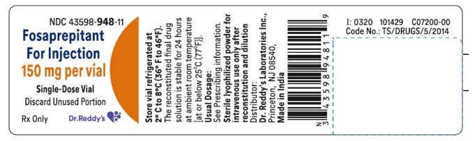 Fosaprepitant injection 150mg, powder, lyophilized, for solution 1 vial
