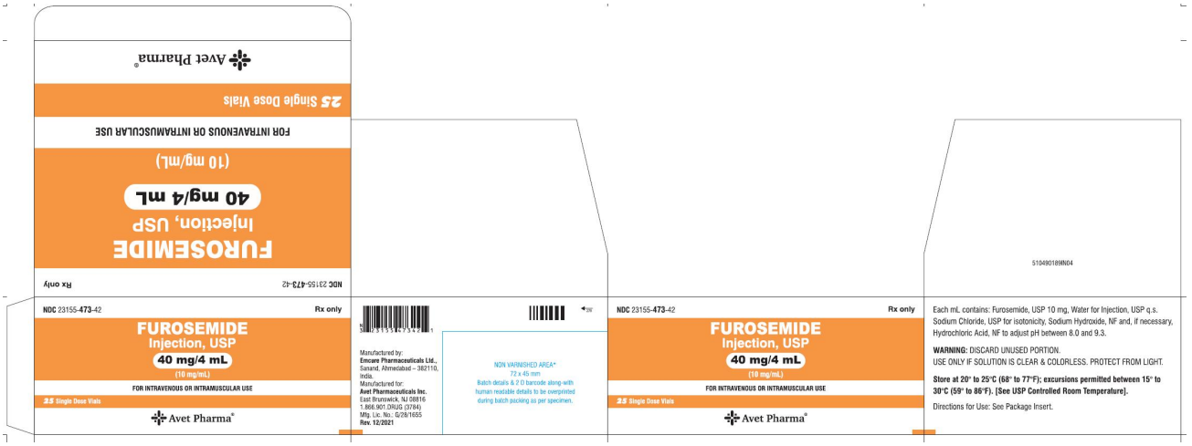 Furosemid 40mg/4ml (10mg/ml) 25x4 ml vials, solution for injection