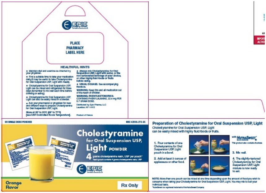 Cholestyramine Light 4 g powder for oral suspension 60 pouches orange flavor