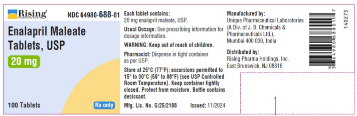 Enalapril maleate 20mg 100 tabs
