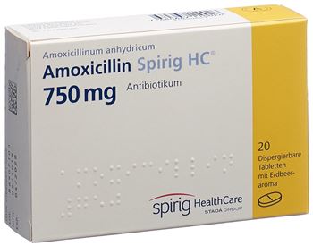 Amoxicillin Spirig HC® 750mg 20 dispersible tabs