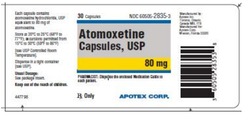 Atomoxetine HCl 80mg 30 caps