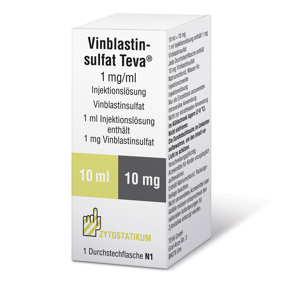 Vinblastinsulfat Teva® 1mg/ml 10 ml vial, solution for injection