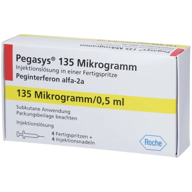 Pegasys 135mcg 4 st, solution for injection in a pre-filled syringe