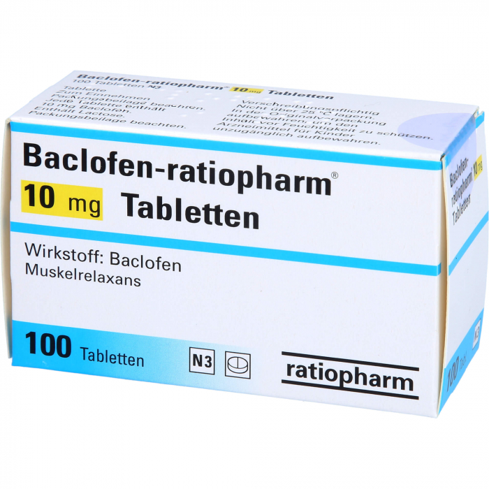 Baclofen-ratiopharm® 10mg 100 tabs