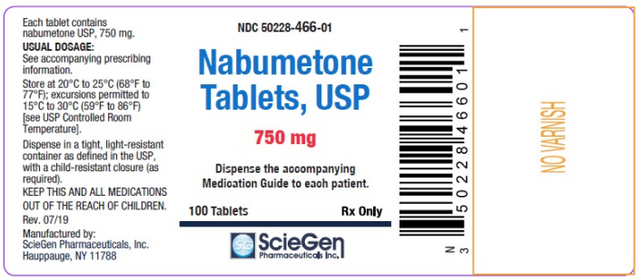 Nabumetone 500 mg 100 tabs
