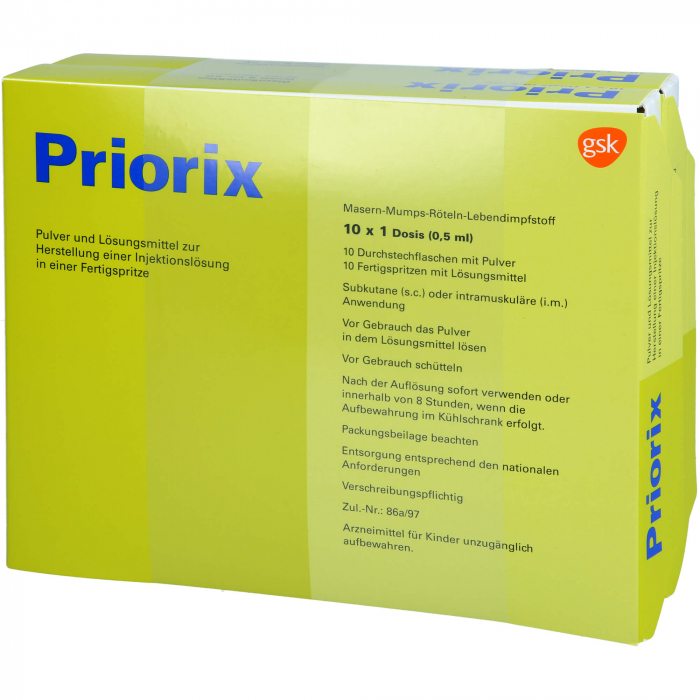 Priorix Powder for injection, 10x1st