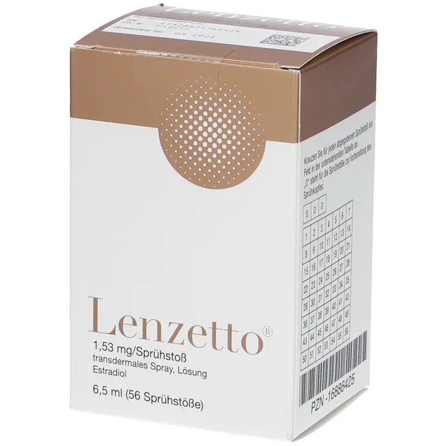 Lenzetto 1,53mg/spray 56 doses transdermal spray (Germany)
