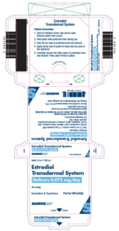 Estradiol 0.075mg/24h (75mcg/24h), 8 transdermal patches
