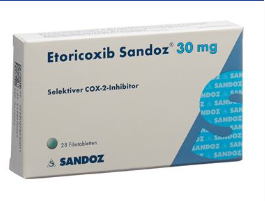  Etoricoxib Sandoz®l 30 mg 28 film-coated tabs